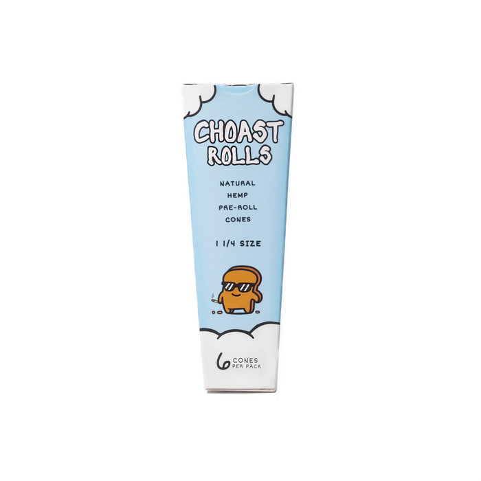 Choast Rolls | 6 Pack 1 1/4 Hemp Cones - 15 Packs Per Box | Made In France Pre-rolled Cone (Display Pack) Choast Rolls Inc.