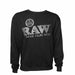 Raw | Crew Neck Blackout Sweatshirt Long Sleeve Smoking Cat Distribution Large