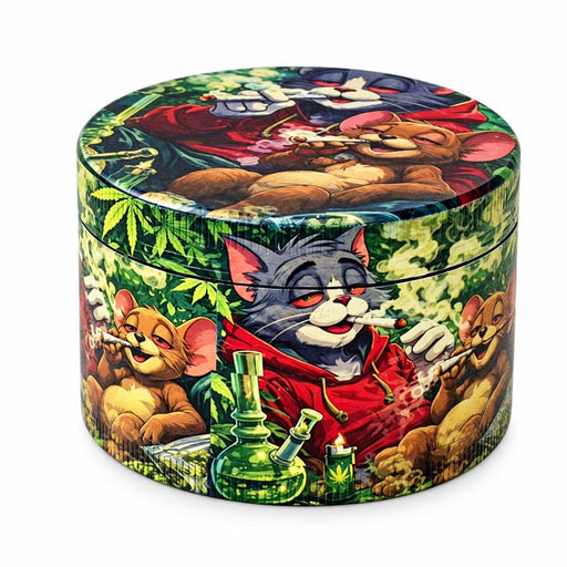 63mm Cartoon Jungle 4-Part Metal Grinder – 6 Assorted Designs