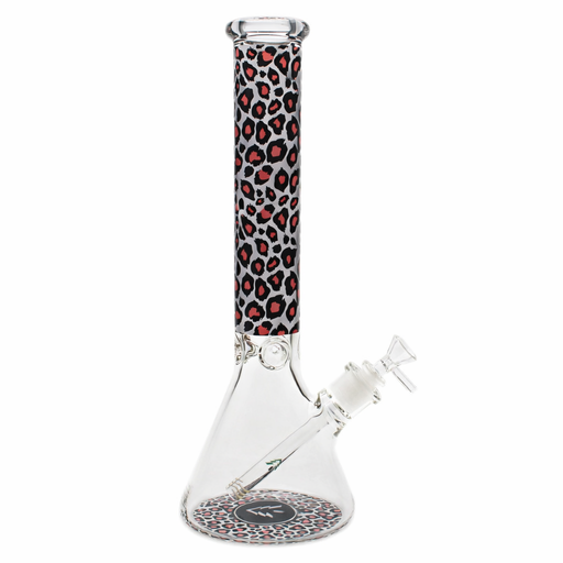 Tree Glass | 15" 7mm Beaker Leopard Pattern Glass Bong Glass Bong Maq Distributors