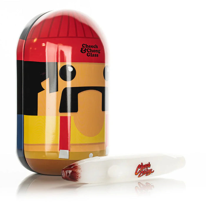 Cheech & Chong® Glass | 6" Labrador Hand Pipe in Collectible Tin [CC2041] Glass Pipe Smoking Cat Distribution