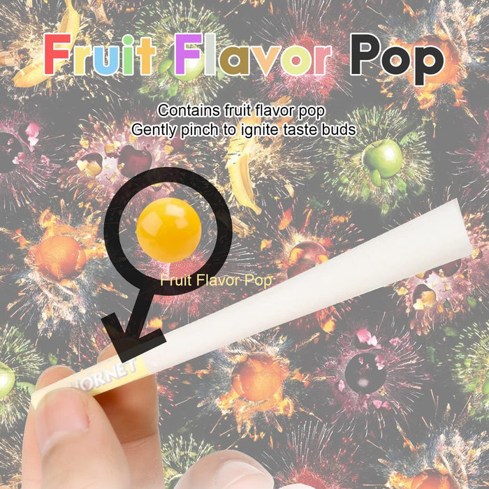 Honeypuff | 1 1/4 Size Fruit flavor tip 6pk Hemp cones Box of 20 Pre-rolled Cone (Display Pack) 777 Smoke