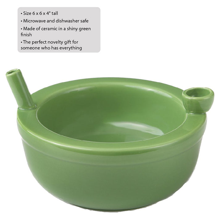NOVELTY ROAST & TOAST CEREAL BOWL - GREEN COLOR Mug Pipe Roast and Toast Gifts
