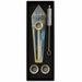 Acid Secs | Clear with Blue and Yellow Inclusions Quartz Crystal Pipe with Choke Quartz · Stone Pipe Acid Secs Productions Inc.