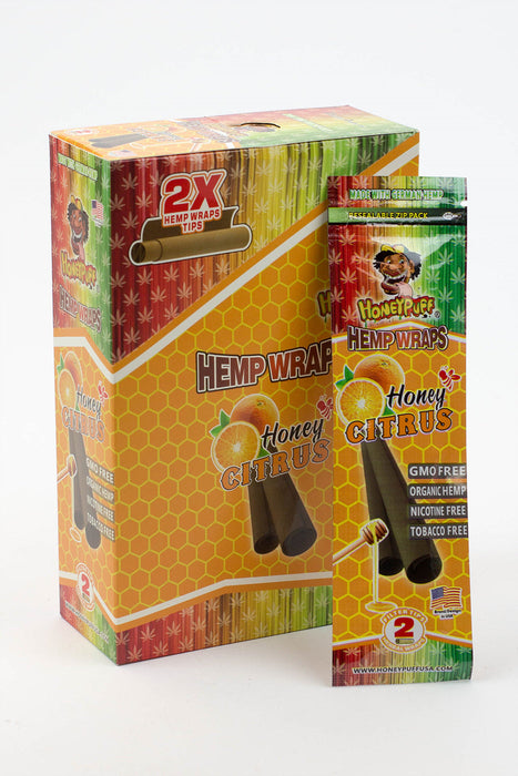 HONEY PUFF | Fruit Flavored Hemp Wraps Box of 12 Pre-rolled Cone (Display Pack) Super Supplys Inc Blue Berry