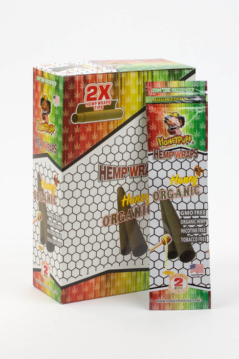 HONEY PUFF | Fruit Flavored Hemp Wraps Box of 12 Pre-rolled Cone (Display Pack) Super Supplys Inc Honey Organic