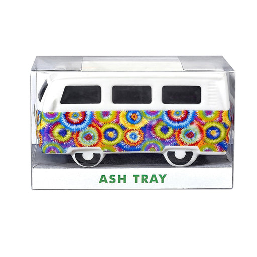 VINTAGE BUS ASHTRAY - COLORFUL FLOWER BURST DESIGN Ceramic Ashtray Roast and Toast Gifts