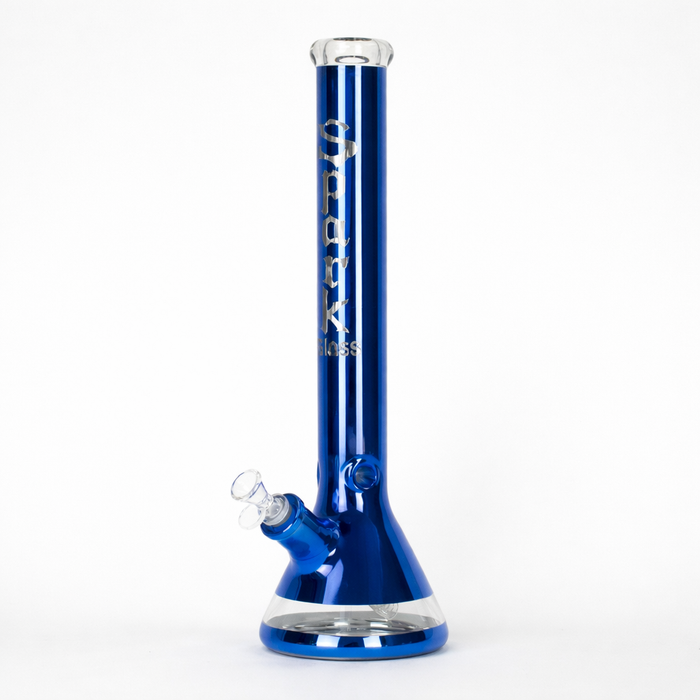 SPARK | 18" 7 mm metallic classic beaker bong ( GP2049 ) Glass Bong ONE Blue