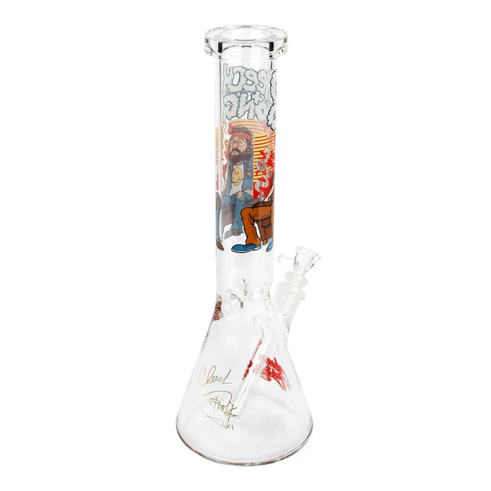 Cheech & Chong® Glass | 15" In the Couched Beaker Bong [CC142] Glass Bong Smoking Cat Distribution