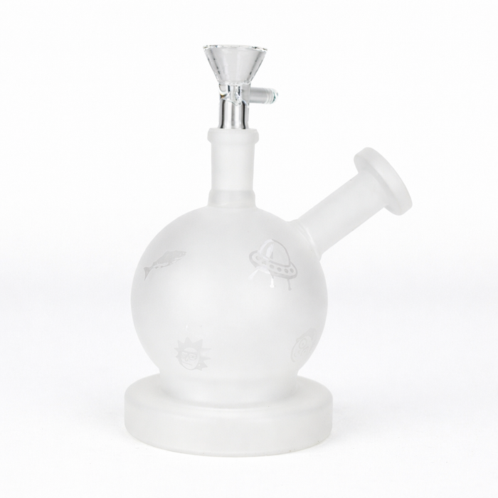 5" Frosted Glass Bubbler