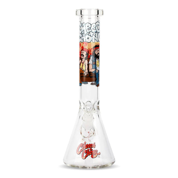 Cheech & Chong® Glass | 15" In the Couched Beaker Bong [CC142] Glass Bong Smoking Cat Distribution
