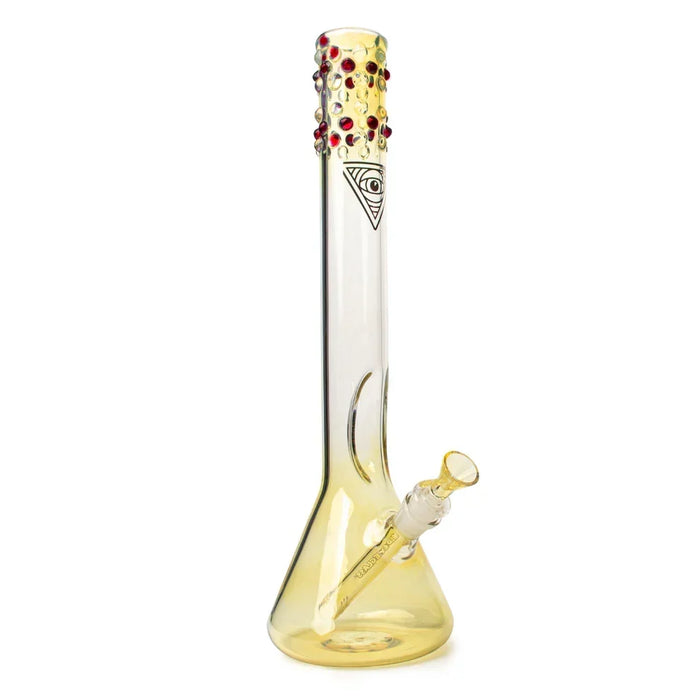 Red Eye Glass 16" Six Ring Colour Changing Beaker Bong Bongs Smoking Cat Distribution Default Title