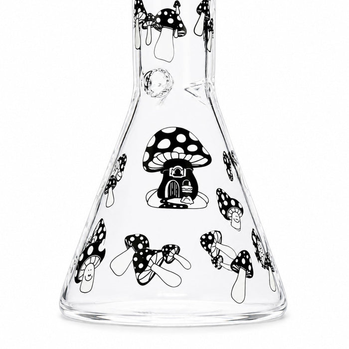 10" Glow-in-the-Dark Mushroom Beaker Bong Glass Bong Super Supplys Inc
