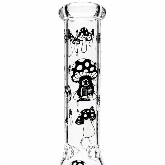 10" Glow-in-the-Dark Mushroom Beaker Bong Glass Bong Super Supplys Inc