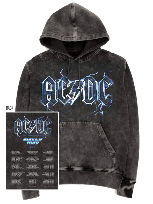 AC/DC | Authentic World Tour Hoodie (Officially Licensed) Long Sleeve Smoking Cat Distribution Small