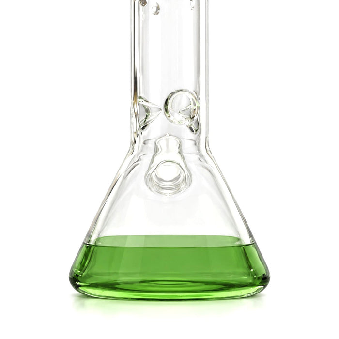 14" Green Accent Beaker Glass Bong Super Supplys Inc