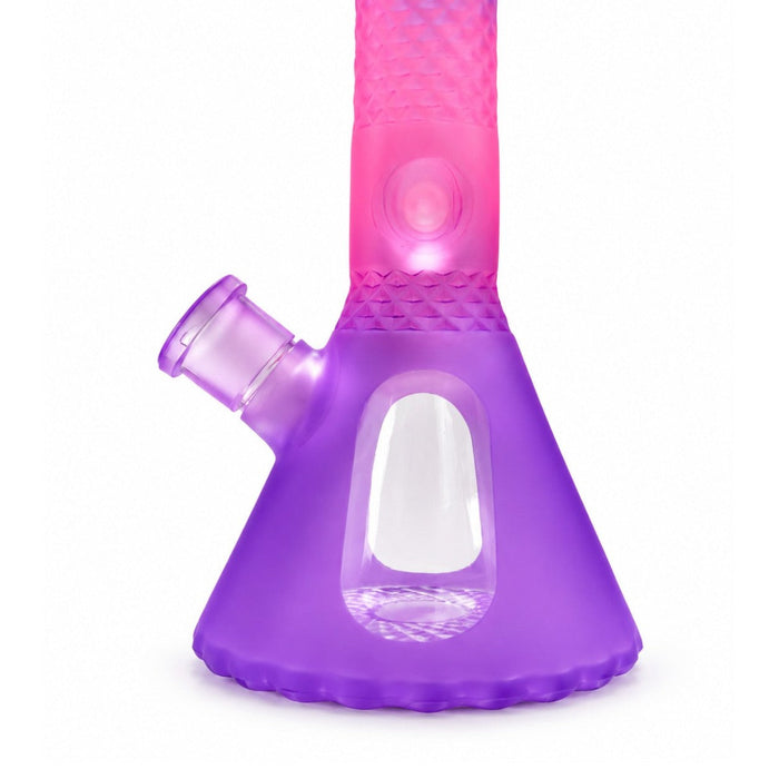 12.5" Frosted Gradient Diamond-Cut Beaker Glass Bong Super Supplys Inc