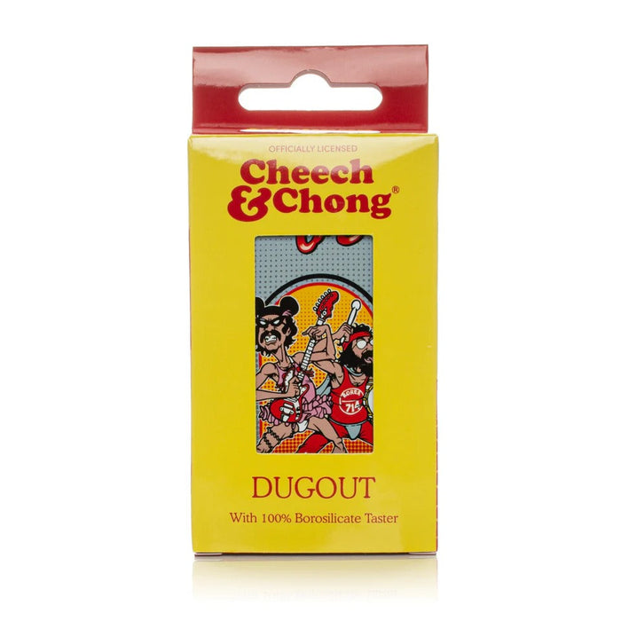 Cheech & Chong | 3.8" Earache Dugout W/Borosilicate Taster Dugout West Coast Gifts