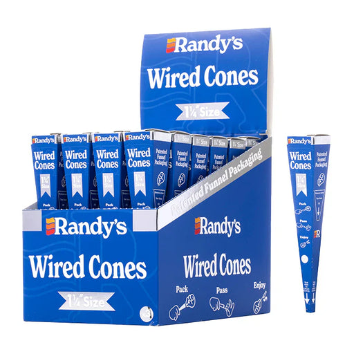Randy’s® | Wired Cones 24-Pack-1 1/4 Size Pre-rolled Cone (Display Pack) LEHIGH WHOLESALE