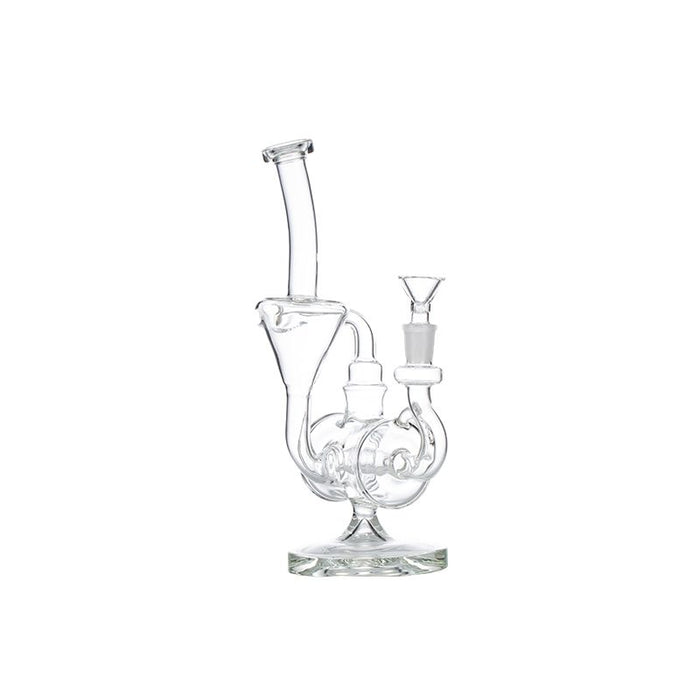 11″ Clear Recycler Glass Bong with inline diffuser [C8032] Glass Bong Canadian Distributor