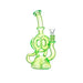 11″ Slim Green Recycler Glass Bong [C8033] Glass Bong Canadian Distributor