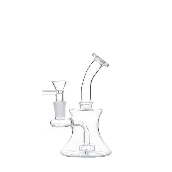 6″ Clear Glass Bong with water diffuser [DCK-017] Glass Bong Canadian Distributor