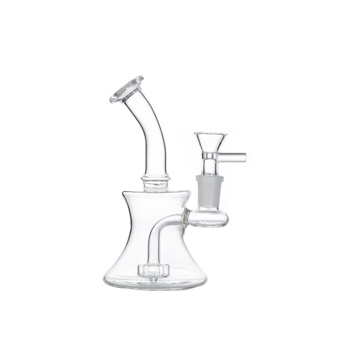 6″ Clear Glass Bong with water diffuser [DCK-017] Glass Bong Canadian Distributor