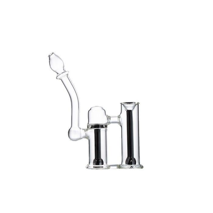 6″ Clyde Bubbler – Dual Chamber Glass Bong [DCK-018] Glass Bong Canadian Distributor
