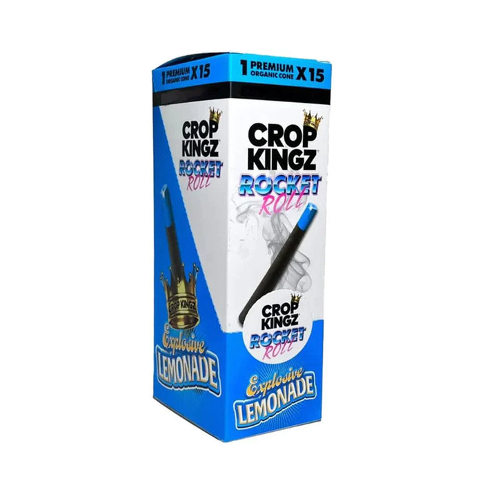 Crop Kingz | Rocket Rolls – Pre-Rolled Hemp Cones with Edible Candy Tip (15 Packs / Box) Leaf Wrap LEHIGH WHOLESALE EXPLOSIVE LEMONADE