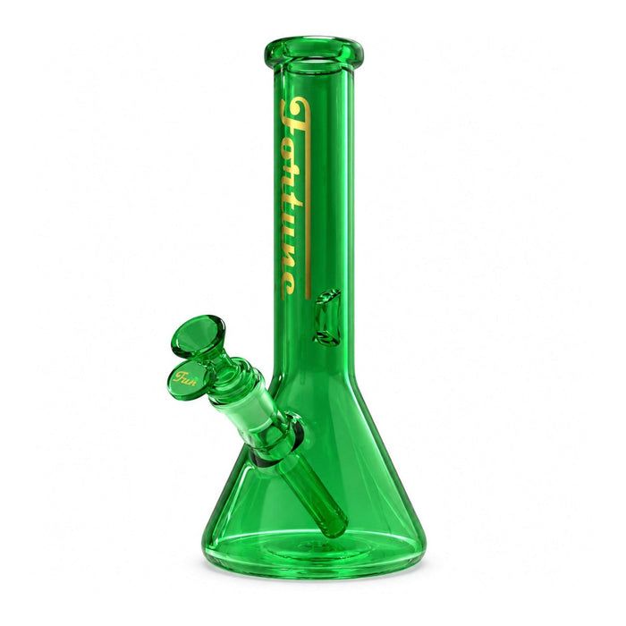 Fortune | 10" Prism Beaker Bong – 5mm Glass Glass Bong Fortune Green