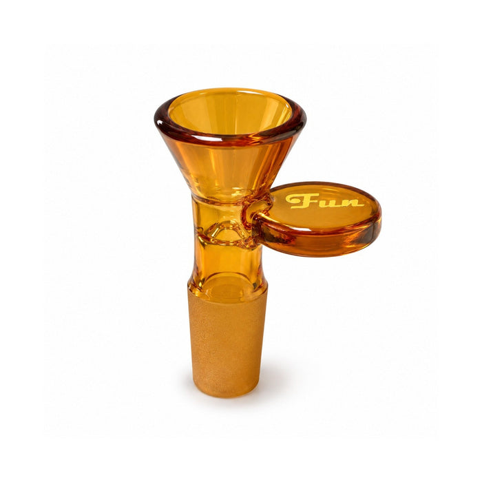 Fortune | Fun Electroplated 14mm Funnel Bowl Bowl · Popper Fortune Amber