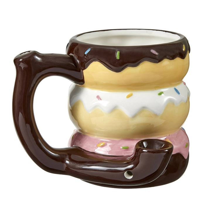 Donut mug - pipe - novelty mug