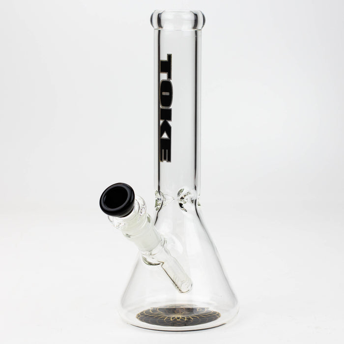9.5" TOKE beaker glass water bong Glass Bong Northern Aurora Trading Ltd Black