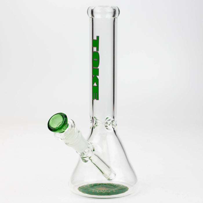 9.5" TOKE beaker glass water bong Glass Bong Northern Aurora Trading Ltd Green