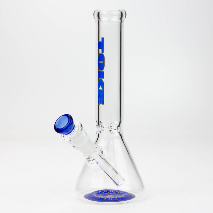 TOKE | 10" Beaker glass water bong Glass Bong Smoking Cat Distribution Blue