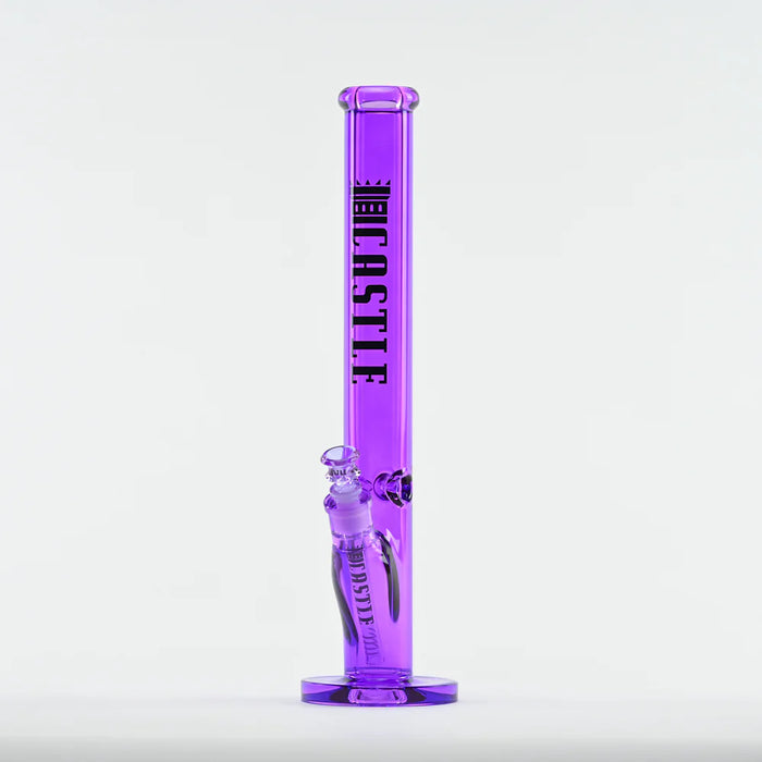 Castle Glassworks | 18" Straight Tube Glass Bong – C-003 (9mm Thick)