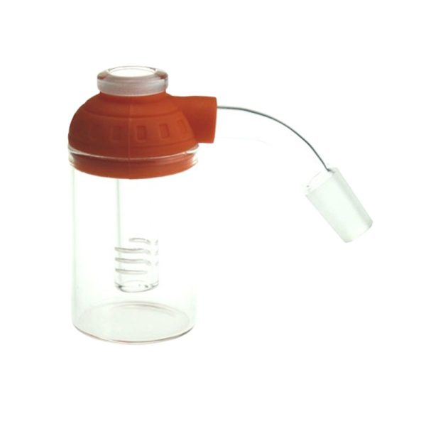 3.5″ 14mm Ash Catcher with Silicone Cap [FHS038] Ashcatcher · Percolator · Filter · Mouthpiece Canadian Distributor Orange