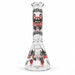 10" Glow-in-the-Dark Skull Graphic Beaker Glass Bong Super Supplys Inc