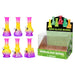6″ Soft Glass Mini Bongs – Assorted Designs | 6-Piece Display [GL-M6050x] Glass Bong Canadian Distributor Pink/Yellow/Purple