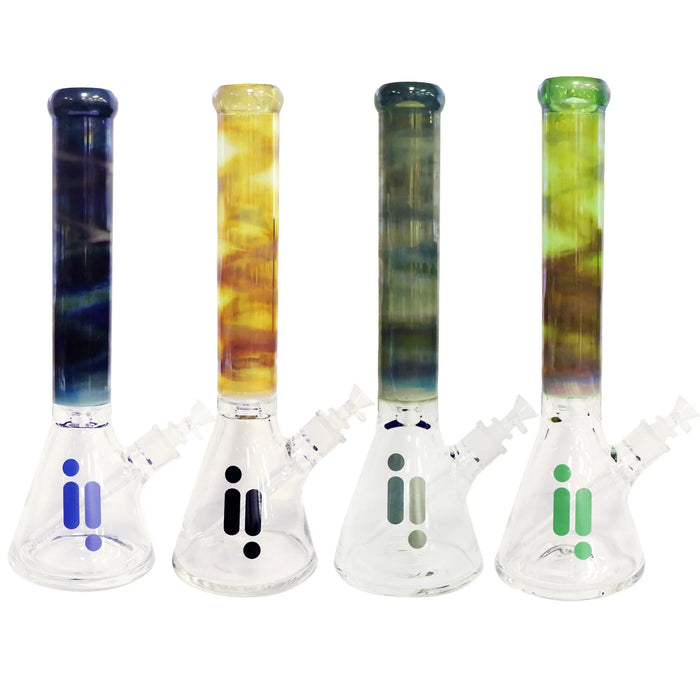 Infyniti | 16" 7mm Branded Glass Beaker Bong with Tornado Perc [GP1650] Glass Bong ONE