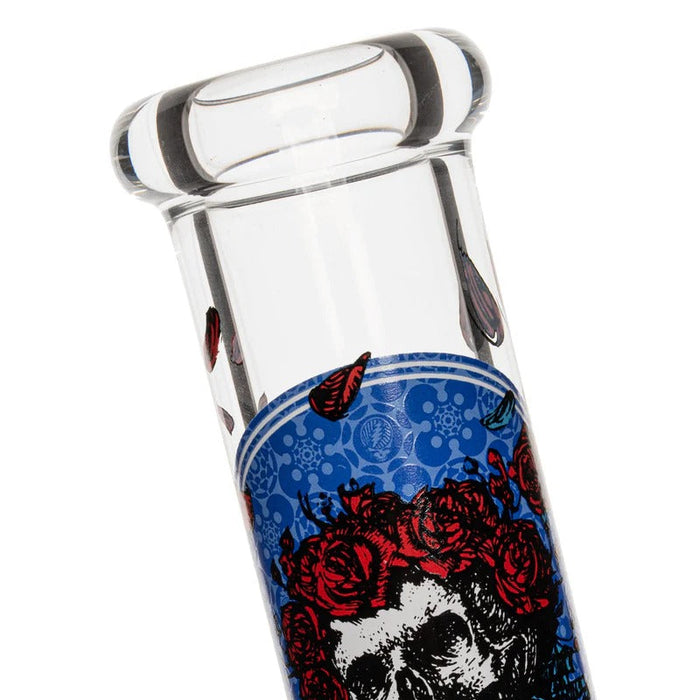 Grateful Dead | 10" Tall Bertha Beaker Base Water Pipe W/Silicone Base Glass Bong West Coast Gifts