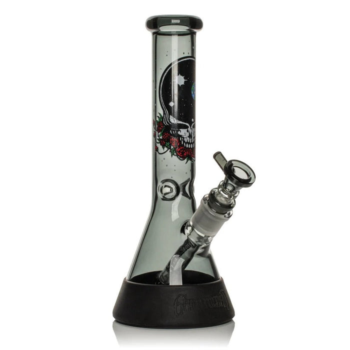 Grateful Dead | 10" Tall Space Your Face Beaker Base Water Pipe W/Silicone Base Glass Bong West Coast Gifts Default Title
