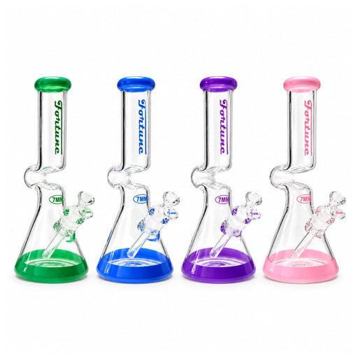 Fortune | 14" 7mm Offset Neck Beaker Glass Bong Fortune