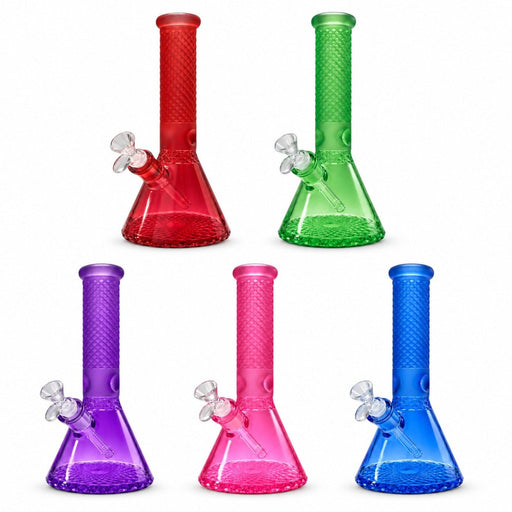 12.5" Crystal Facet Beaker Bong – 7mm Thick Glass Glass Bong Super Supplys Inc
