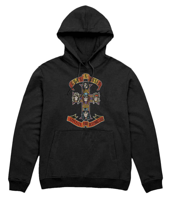 Guns N’ Roses | Authentic "Appetite For Destruction" Hoodie (officially licensed) Long Sleeve Smoking Cat Distribution Small