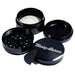 Blazy Susan | 4-Piece Aluminum Grinder - 2.5" Regular Grinder Smoking Cat Distribution Black