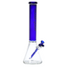 HOSS | 18" Glass Thick Beaker w/ Colored Top [H151] Glass Bong Smoking Cat Distribution Blue