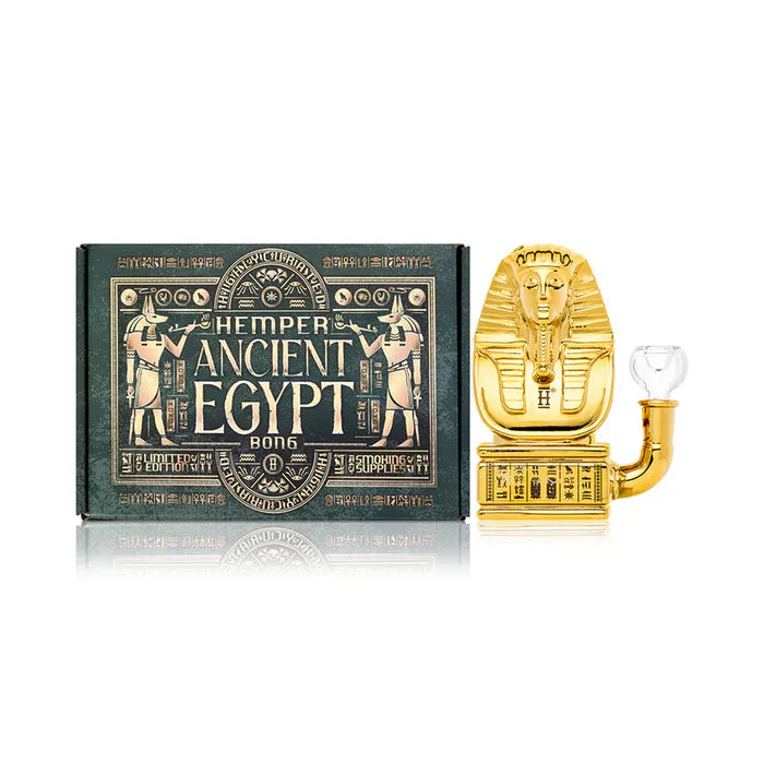 Hemper | 5.7" Ancient Egypt Bong – Pharaoh Gold Edition [PP6063LG] Glass Bong Smoking Cat Distribution