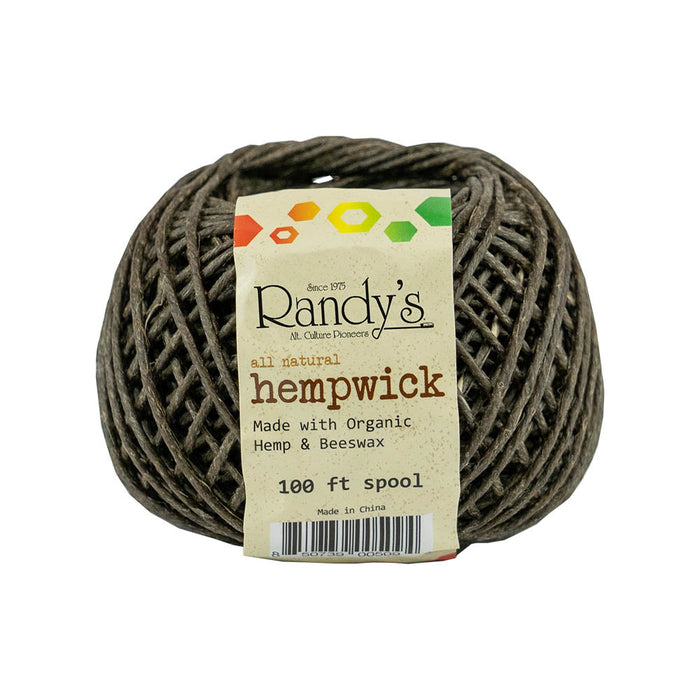 Randy’s® | Organic Hemp Wick – Assorted Sizes Display Pack LEHIGH WHOLESALE Bulk Roll (100') [6 Spools /box]