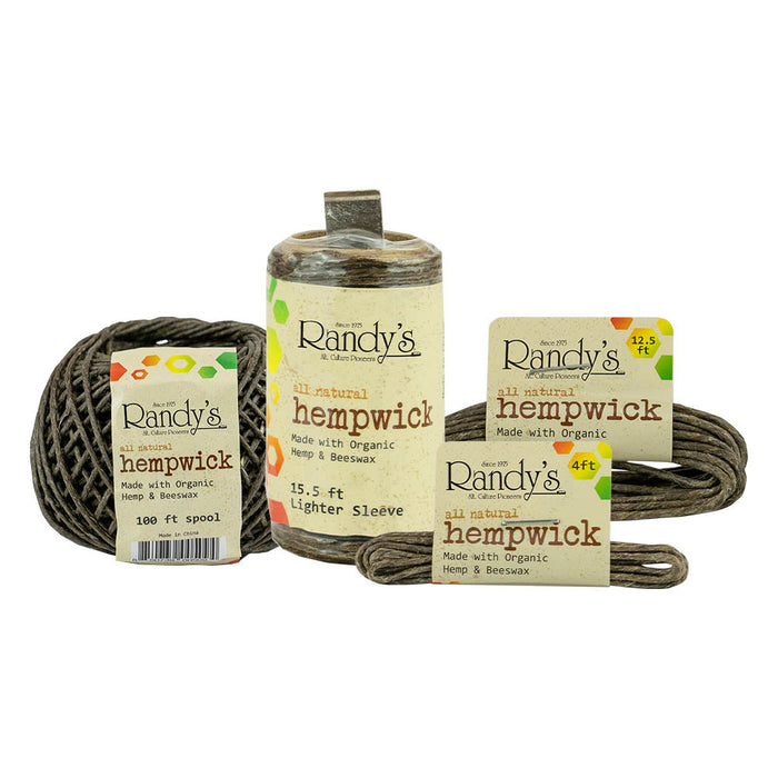 Randy’s® | Organic Hemp Wick – Assorted Sizes Display Pack LEHIGH WHOLESALE